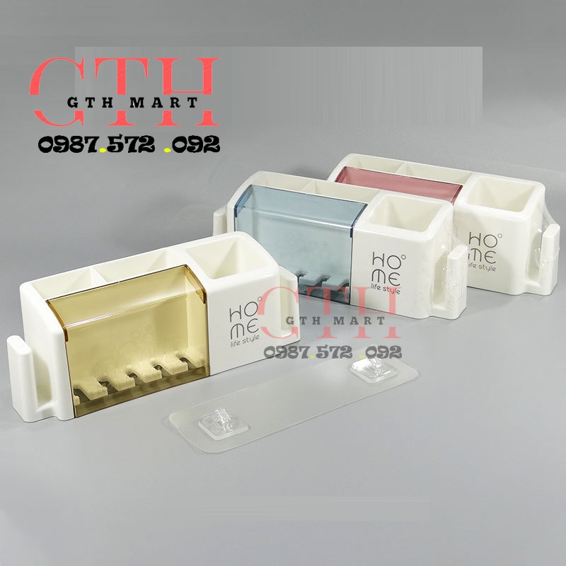Kệ đựng bàn chải, kệ kem đánh răng trong phòng tắm-GTH Mart