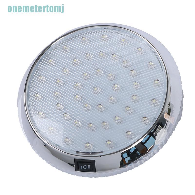 1 Đèn Led Tròn Gắn Trần Xe Hơi 12v 46 Bóng