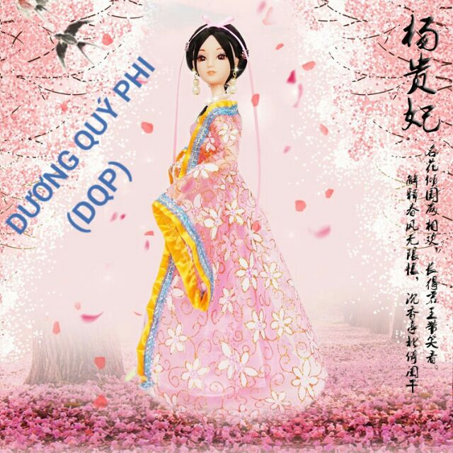 Váy cổ trang cực xih cho búp bê