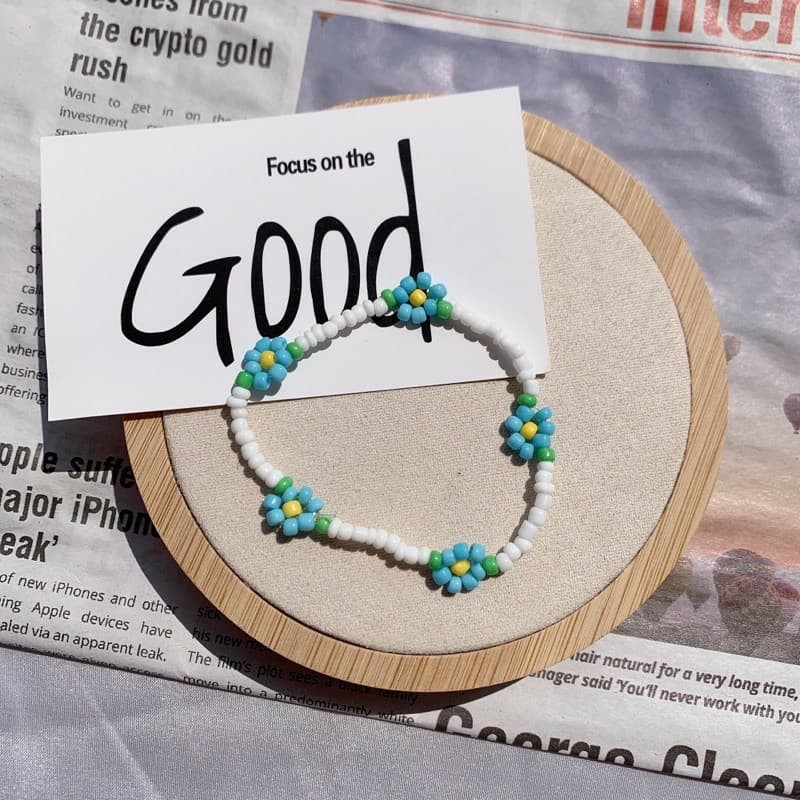 Vòng tay hạt cườm kết hoa phong cách  Bohemian