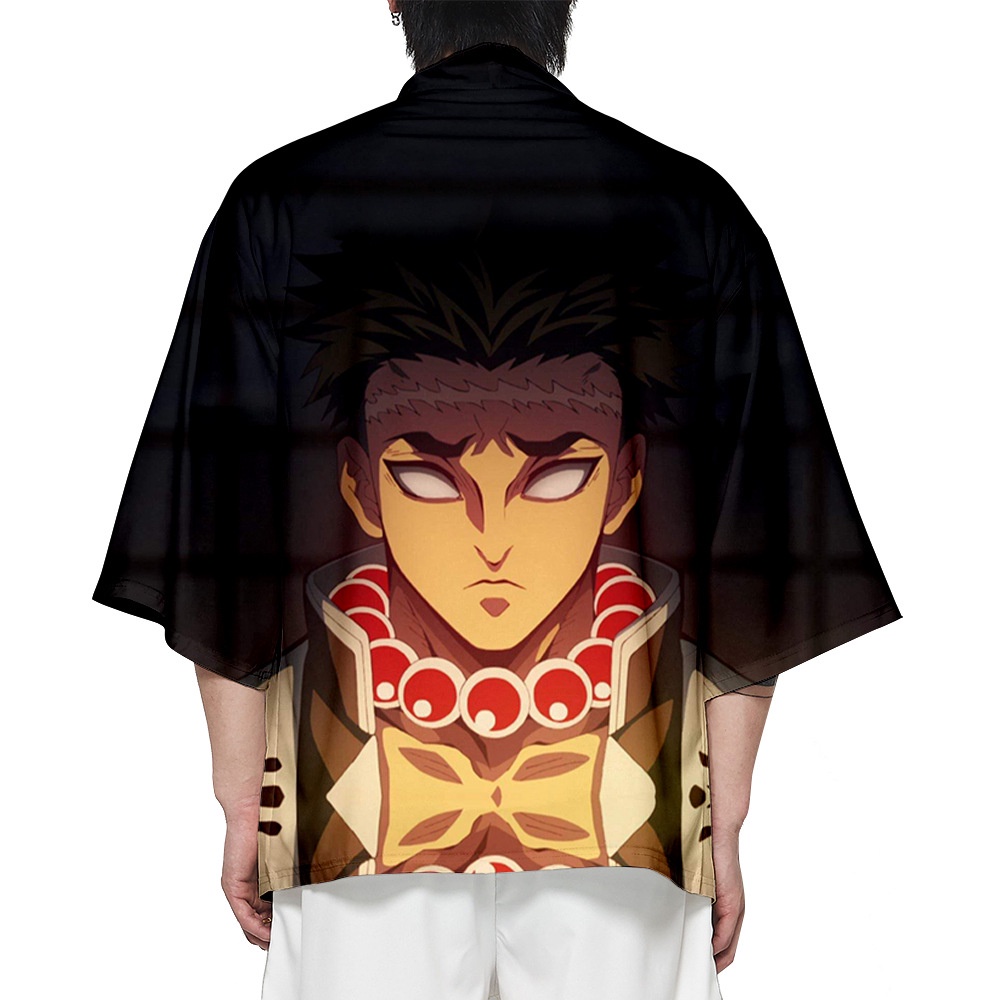 Áo Thun Unisex Tay Ngắn Dáng Rộng In Họa Tiết Hoạt Hình Demon Slayer SY2 Kimono