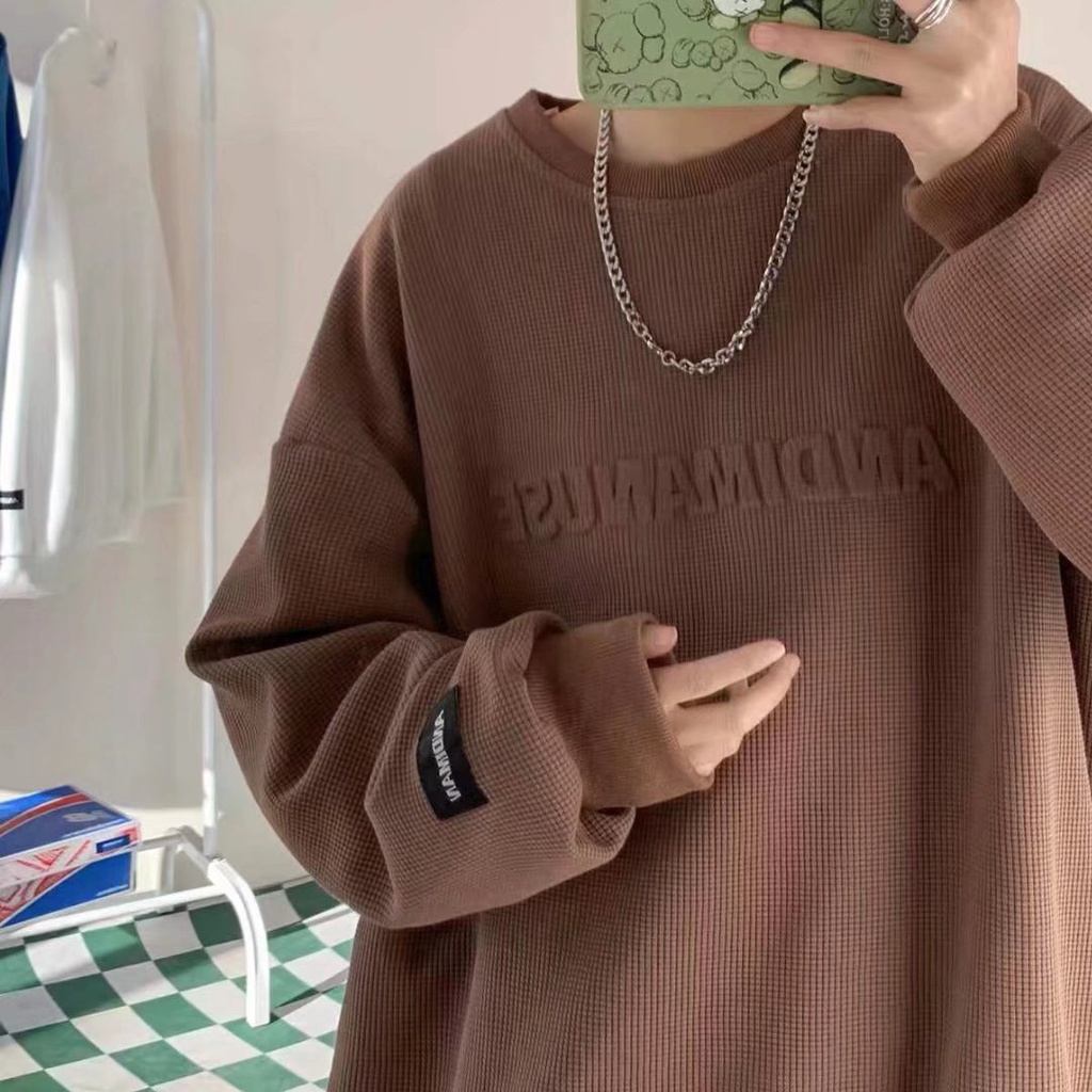 Áo sweater Cổ Tròn Không Tay In Chữ Thời Trang Xuân Thu Cho Nam