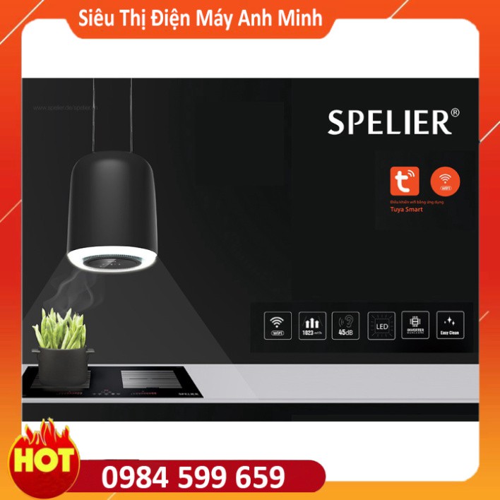 (Model 2021) Máy hút mùi treo trần Spelier điều khiển WIFI SP 850G (Hàng chính hãng)