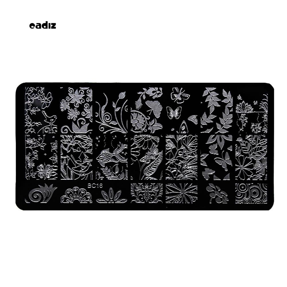 [Hàng mới về] Khuôn vẽ móng tay hình hoa lá đẹp đẽ trang nhã