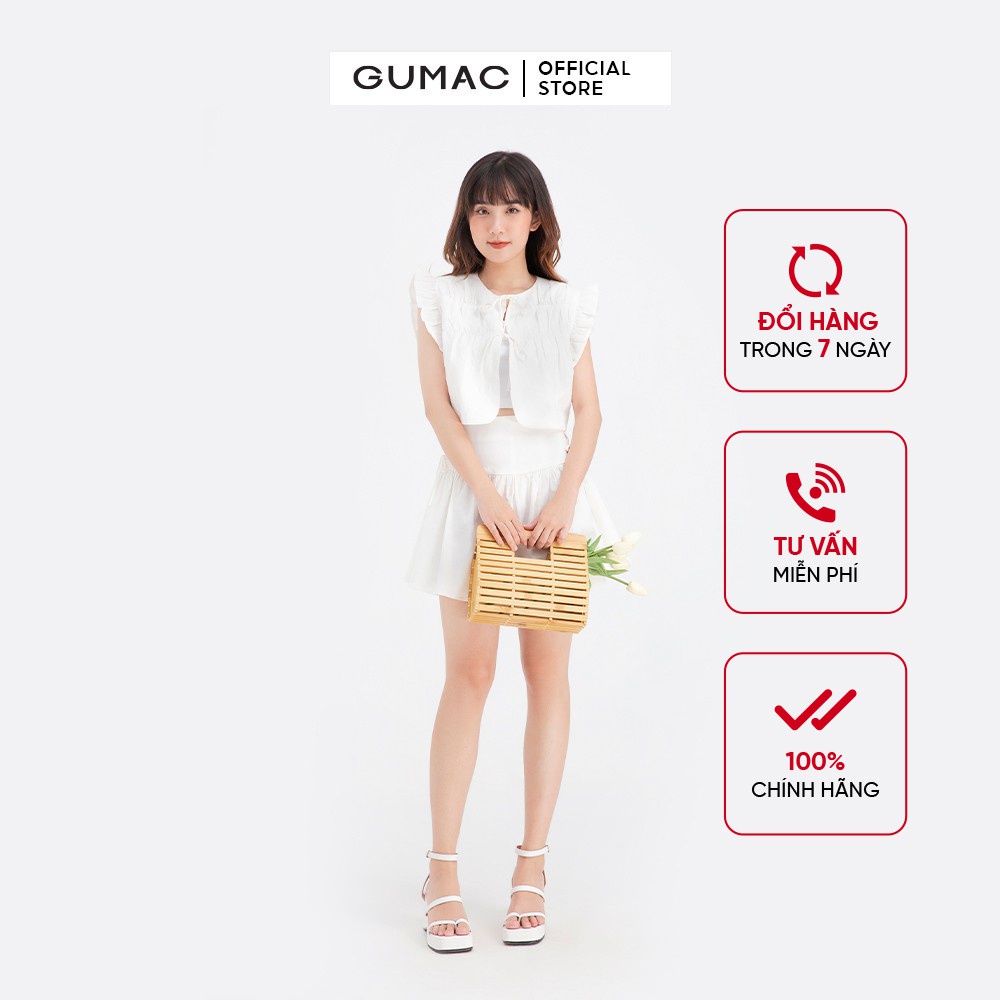 [Mã WABRGU55 giảm 12% đơn 99K] Áo croptop thắt dây GUMAC AB694