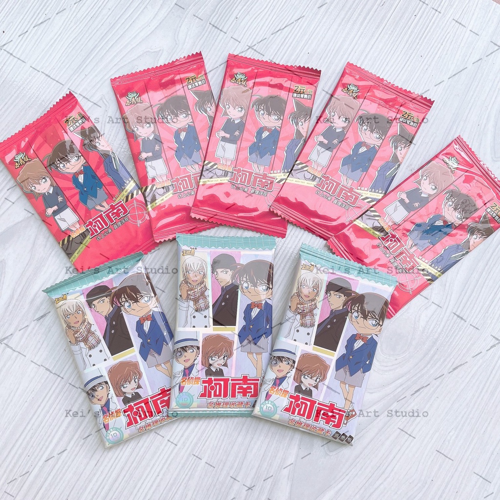 Set 5 ảnh thẻ nhân phẩm Conan Anime manga, card Conan ngẫu nhiên, Conan random card pack