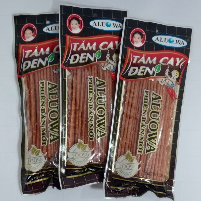 Tăm cay đen Combo 10 Gói Tăm Cay Đen Vị Cay Đặc Biệt, bim bim, đồ ăn vặt siêu hot hit của các bạn nhỏ