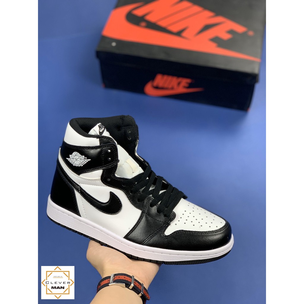 (FREESHIP+QUÀ) Giày thể thao AIR JORDAN 1 Retro High Black White Đen trắng cao cổ