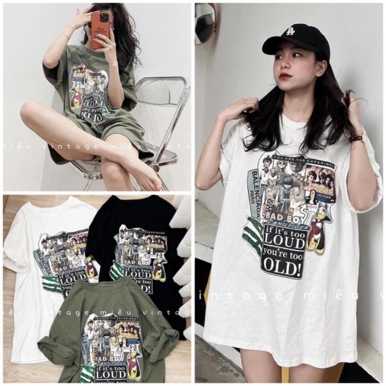[XẢ KHO] Áo Thun Nữ Form Rộng Chất Đẹp, Áo Phông  Vintage 3158 Tay Lỡ Giấu Quần [ Mặc Mát Không Xù, Hàng Sẵn]