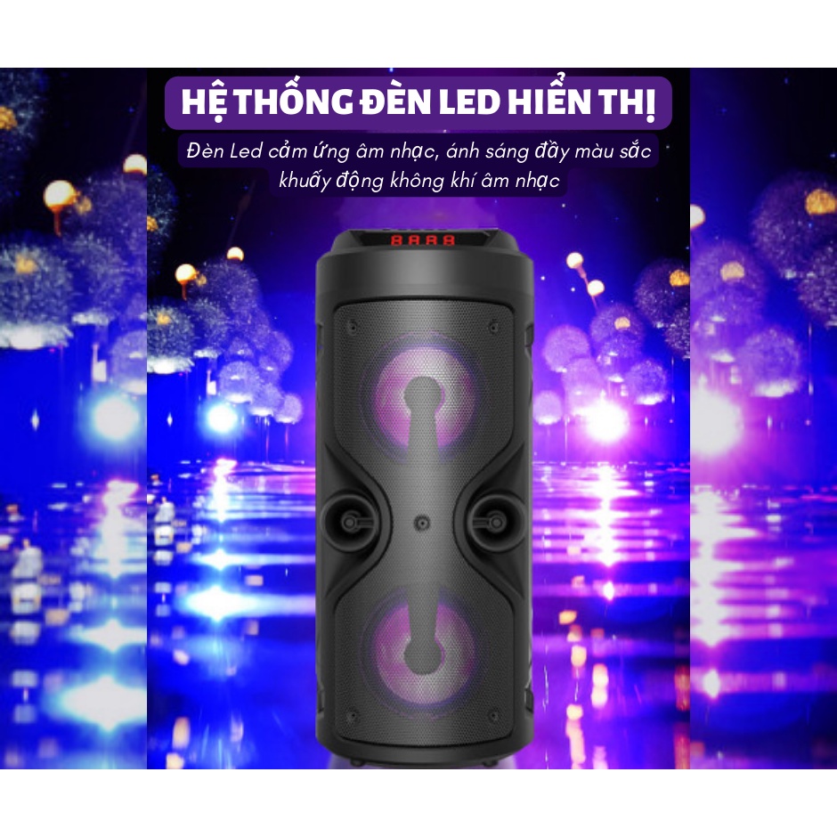 Loa Bluetooh Karaoke âm thanh cực lớn, chuyên dụng cho phòng nhảy,âm thanh sắc nét, đèn Led đẹp mắt