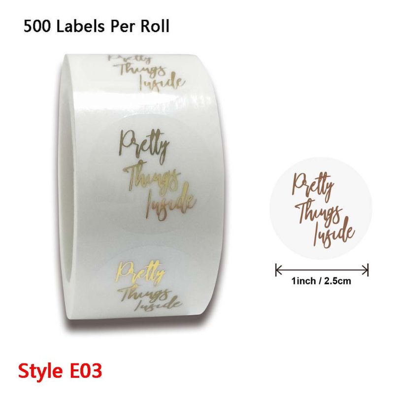 Cuộn 500 Sticker Chữ Thank You For Your Order Dán Trang Trí