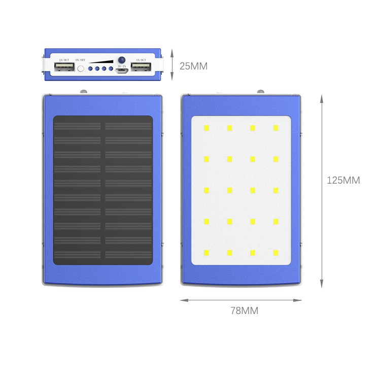 (bán rẻ)Sạc dự phòng năng lượng mặt trời 20.000mAh