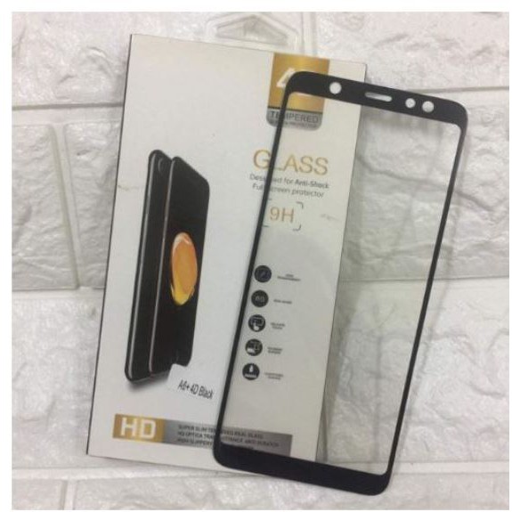 Dán kính cường lực 4D màu full toàn bộ màn hình cho Galaxy A6 Plus