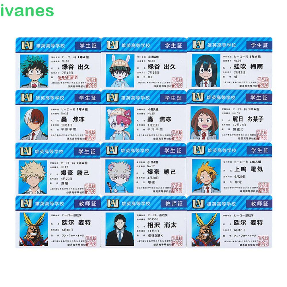 Thẻ ID đồ chơi bằng PVC hình nhân vật anime My Hero Academia