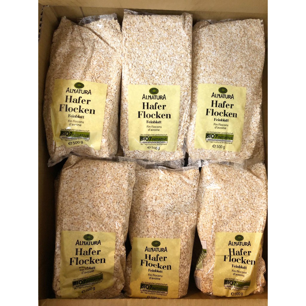 Yến mạch bio alnatura siêu sạch Đức 0.5kg.