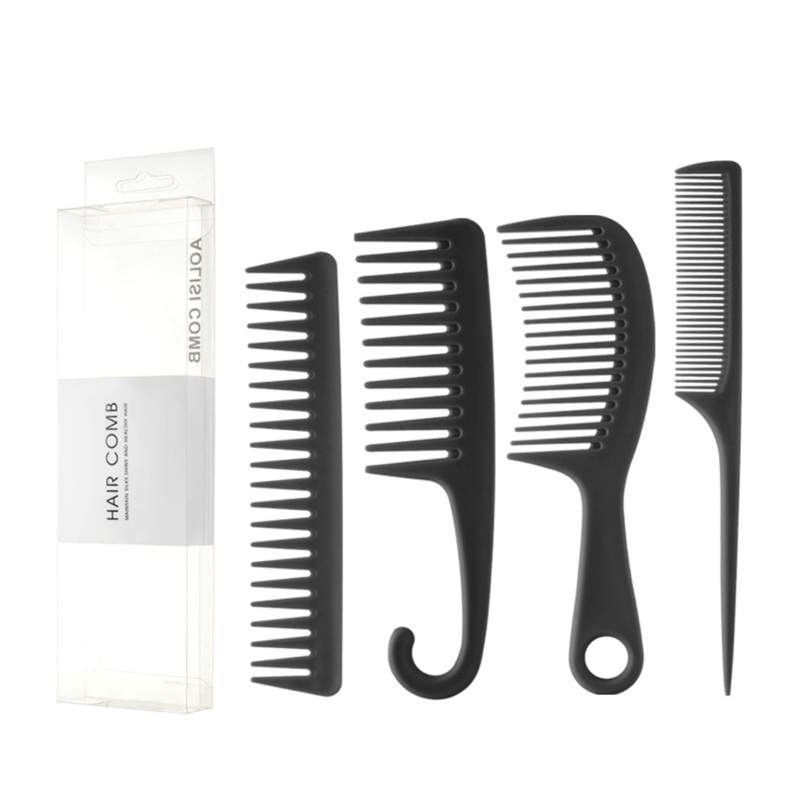 Set 4 Lược Chải Tóc Gỡ Rối Răng Thưa Tiện Dụng Cho Nữ YOUYO