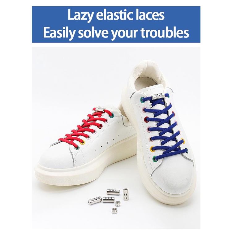 Dây Giày Co Giãn Không Cần Buộc Tiện Lợi Dành Cho Người Lớn Và Trẻ Em