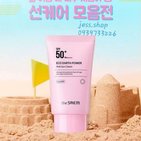 Kem Chống Nắng The Saem Eco Earth Power Sun Cream SPF50++ nâng tone và kiềm dầu cực tốt ( Hàn Quốc )