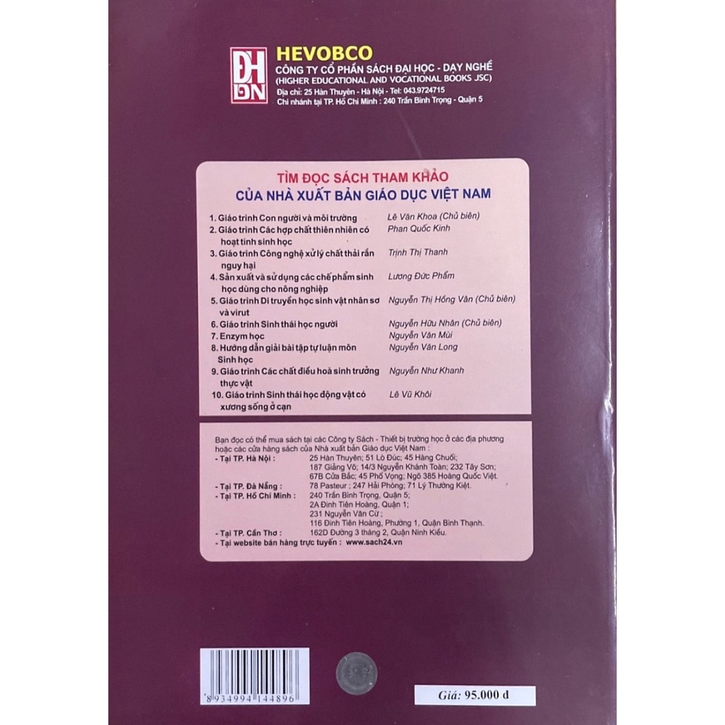 Sách - Giáo Trình Họạt Động Sống Và Tiến Hóa Của Các Hệ Cơ Quan Động Vật