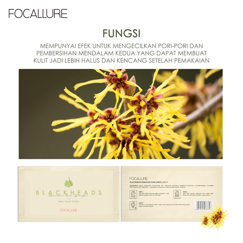 [Hàng mới về] Miếng dán lột mụn mũi Focallure sạch đầu đen lỗ chân lông | BigBuy360 - bigbuy360.vn