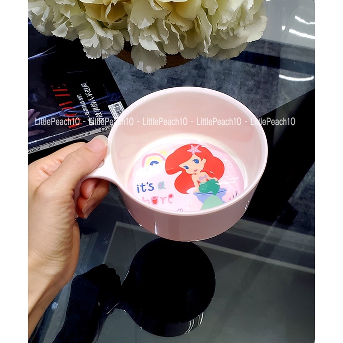 Chén ăn dặm melamine có quai cầm tay Disney cho bé hình Mickey Minnie Ariel Dumbo Donald mới 2022