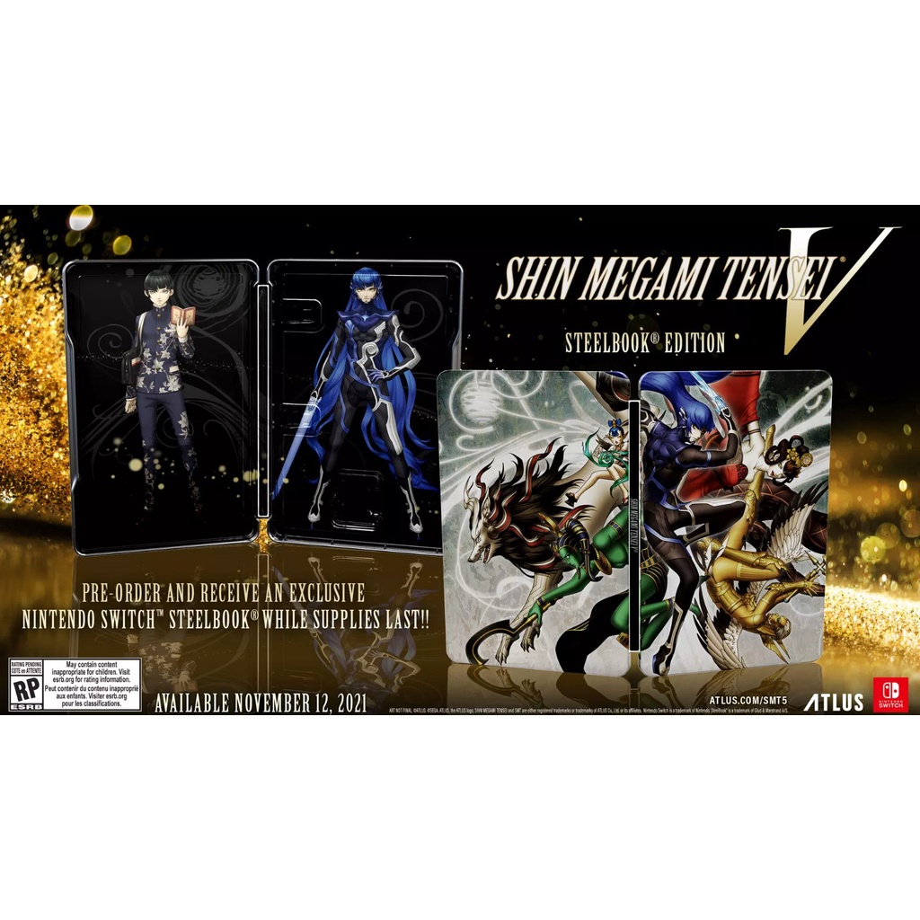 Hộp trò chơi (không kèm game) Steelbook Steel book Nintendo Switch Pokemon PkM Sword và Shin Megami Tensei V 5 New 100%