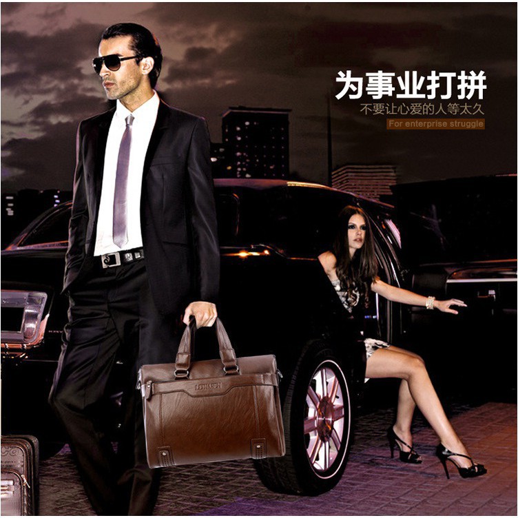 Túi Xách Da Nam Công Sở Leinasen. (size: 40x30x10cm. Da Bò Cao Cấp) Túi Đeo Chéo, Túi Đựng Laptop | BigBuy360 - bigbuy360.vn