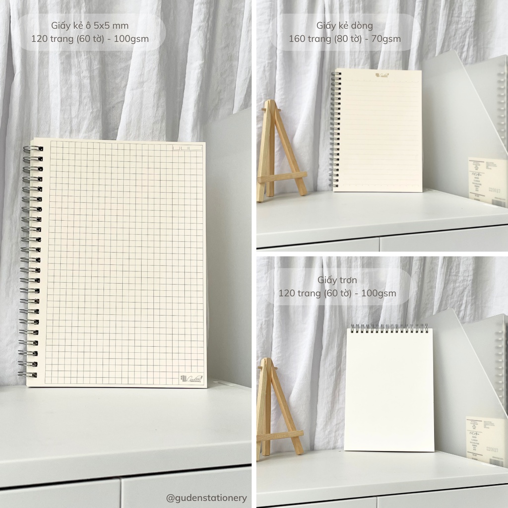 Sổ tay cỡ A5 mèo Basic Họa Tiết 120 trang_Guden Stationery