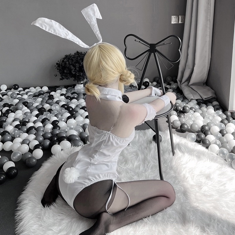 LL2474 - White Rabbit - Bodysuit Thỏ Trắng Siêu Dễ Thương Đu Trend Tiktok
