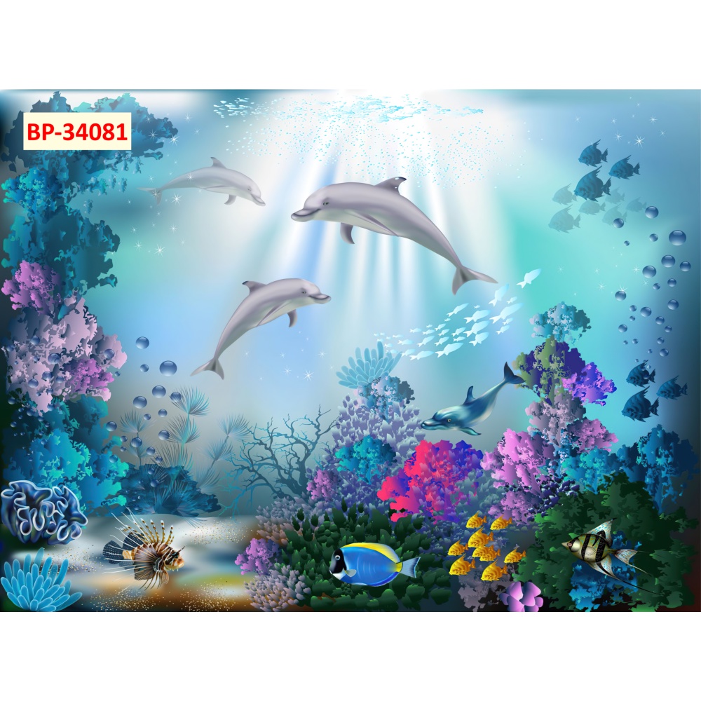 Tranh Dán Tường Đại Dương 3D Hiện Đại đẹp lung linh, hình ảnh chân thực