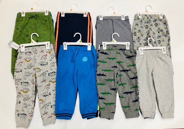 [ Chọn Màu ] Quần nỉ da cá Jogger CARTER’s xuất dư xịn cho bé trai size 3m-4t