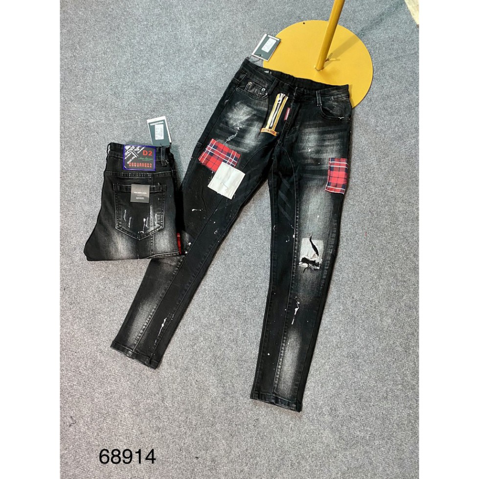 Quần Bò Nam Quần DSQ Khoá Lệch Thêu Logo Màu Đen Cực Sang | BigBuy360 - bigbuy360.vn