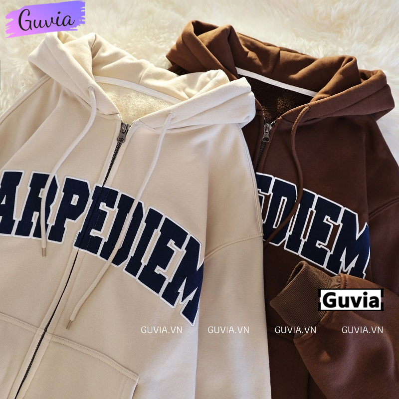Áo Khoác Nỉ ARPEDIEM Nam Nữ Ulzzang Unisex, Áo Hoodie Dây Kéo Form Rộng Mẫu Mới Về GUVIA