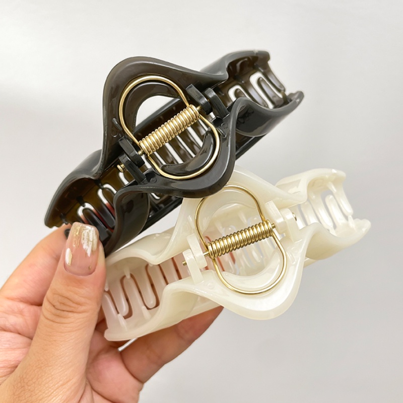 Kẹp Tóc Hình Tam Giác Trong Suốt Đơn Giản Phong Cách Hàn Quốc