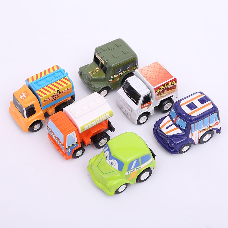 Bộ 6 Xe Tải Đồ Chơi Mini Vui Nhộn Cho Bé