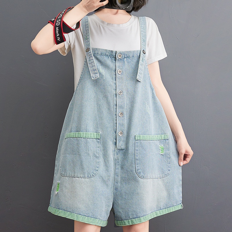 HÀNG CÓ SẴN M 45-60KG G56 Quần short yếm big size freesize thoải mái rộng rãi phong cách trẻ trung năng động