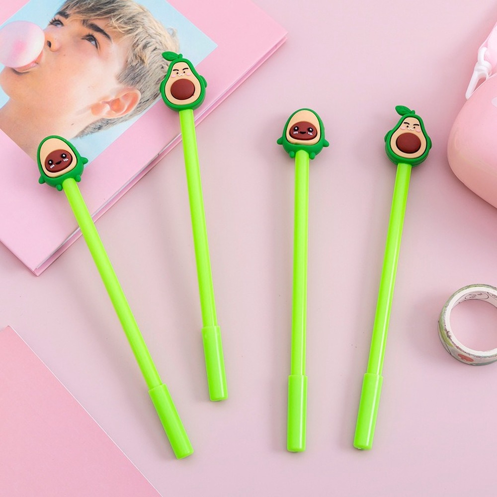 Bút Bi Ngòi 0.5mm Hình Trái Bơ Hoạt Hình Sáng Tạo