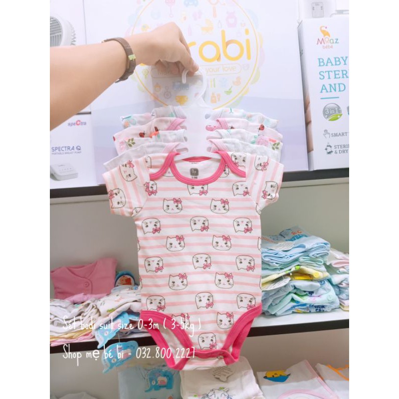 Set 5 Bộ BodySuit Cho Bé Từ 0 - 6 Tháng Tuổi
