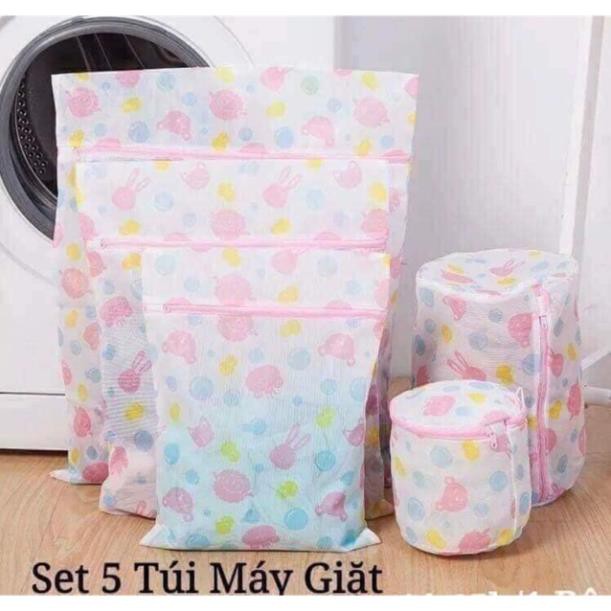 [KHO SỈ] Sét túi giặt 5 chi tiết trắng và hoa