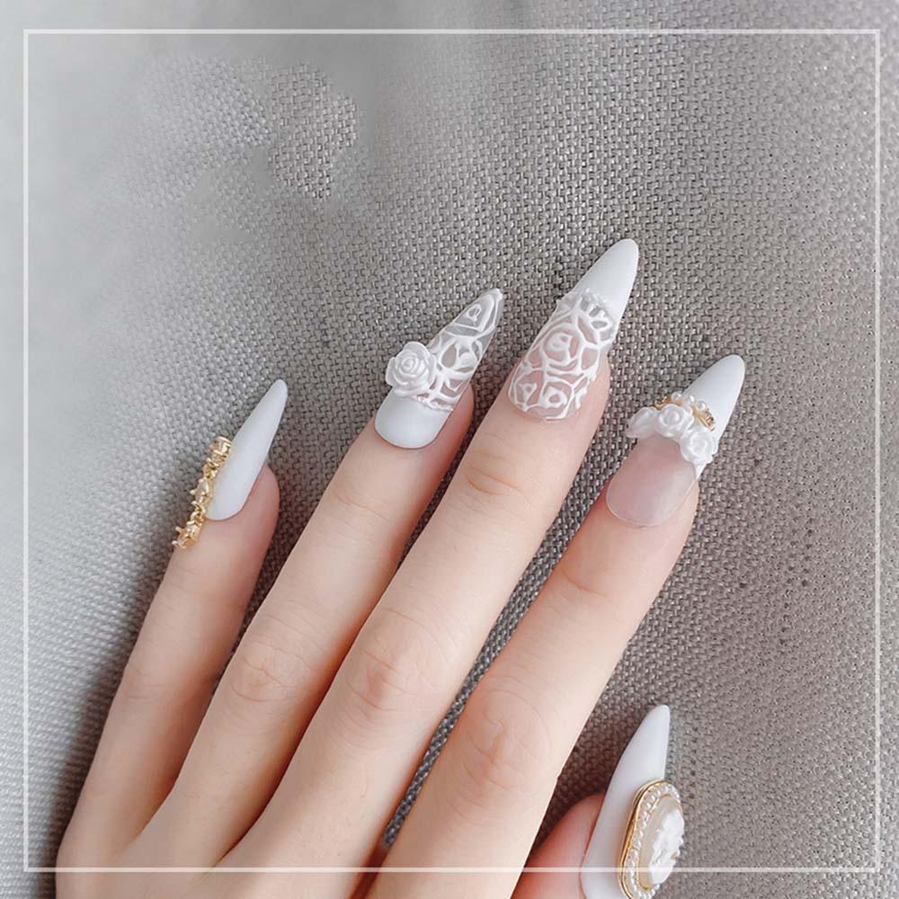 Phụ Kiện Trang Trí Móng Tay Hình Hoa Hồng Tinh Tế DIY