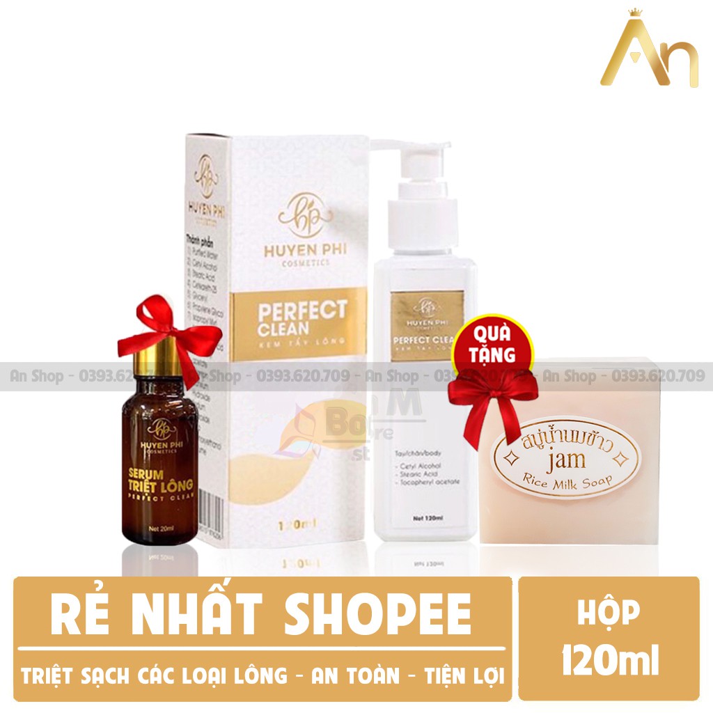 Kem Tẩy Lông Huyền Phi [Hàng Chính Hãng] Tặng Serum Triệt Lông tẩy và triệt lông an toàn, không đau