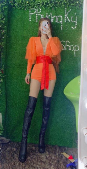 Jump ngắn tay dài phối voan