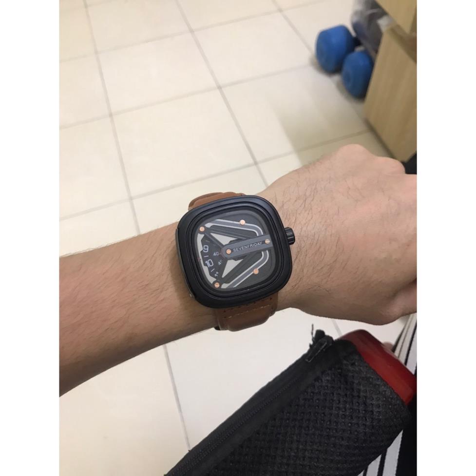 Đồng hồ nam SEVENFRIDAY chính hãng đẹp cao cấp, đồng hồ nam dây da mặt vuông sang trọng lịch lãm, BH 24 tháng mã A18 | BigBuy360 - bigbuy360.vn