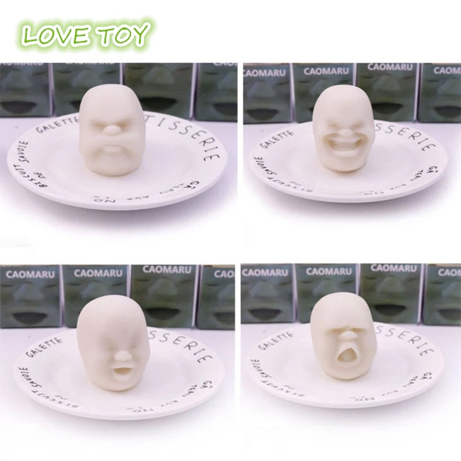 Nkodok Funny Human  Face  Emotion  Stress  Relief  Doll Strong Elasticity Office Pinching Toy Diverse Shape Smooth