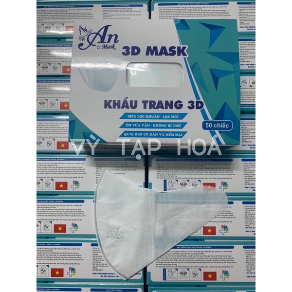 Khẩu trang 3D mask hoàng linh chính hãng hộp 50 chiếc