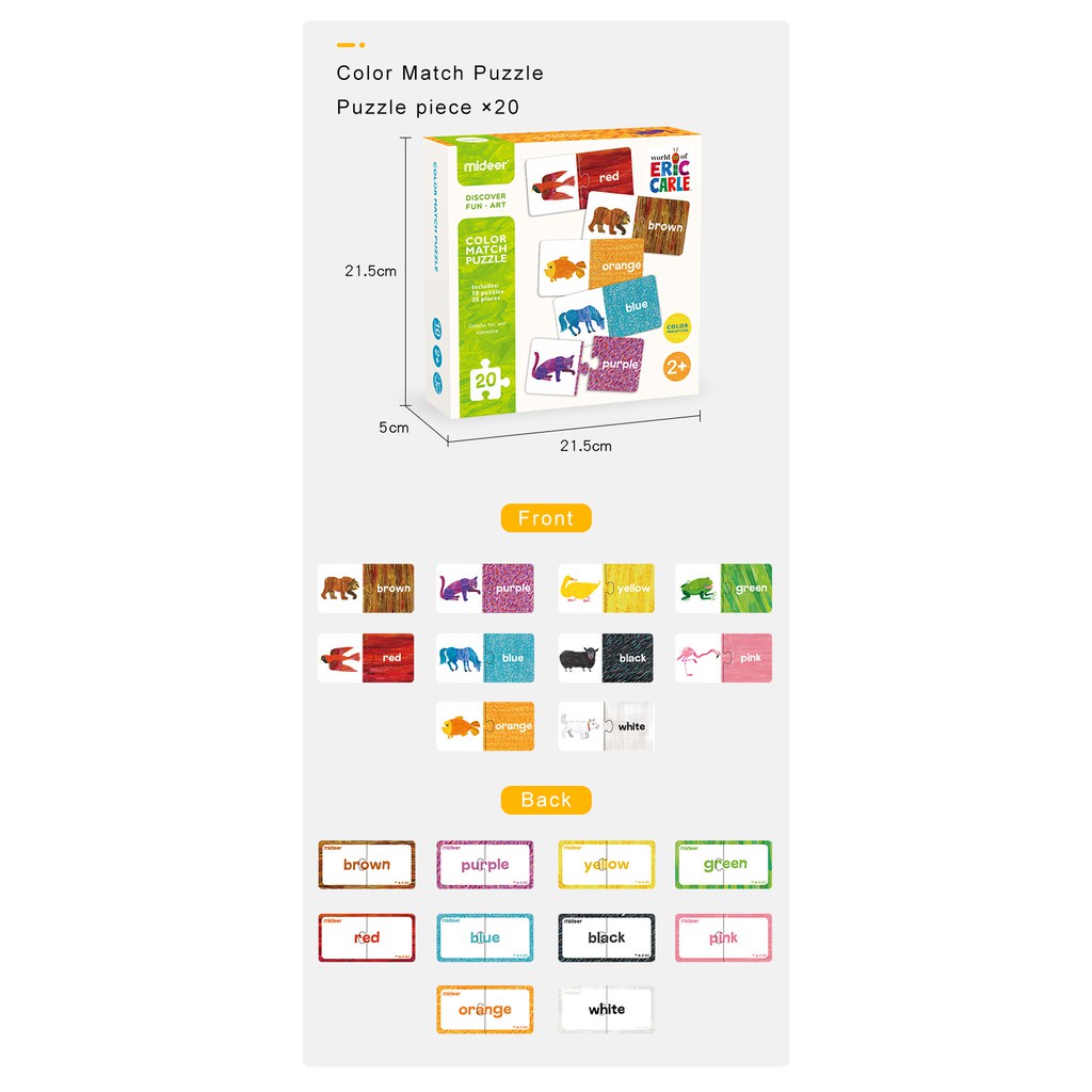 Bộ Đồ Chơi Xếp Hình Màu Sắc Mideer Color Match Puzzle Đồ Chơi Ghép Hình Giáo Dục Thông Minh Cho Bé 2+ Tuổi - CleverKids