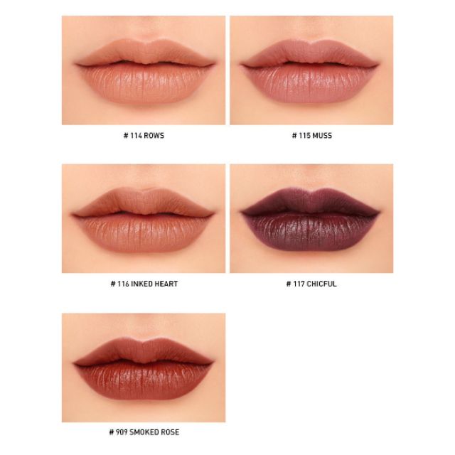 [ 114 ~ 117 và 909 ] Son thỏi lì 3CE Mood Recipe Lip Color
