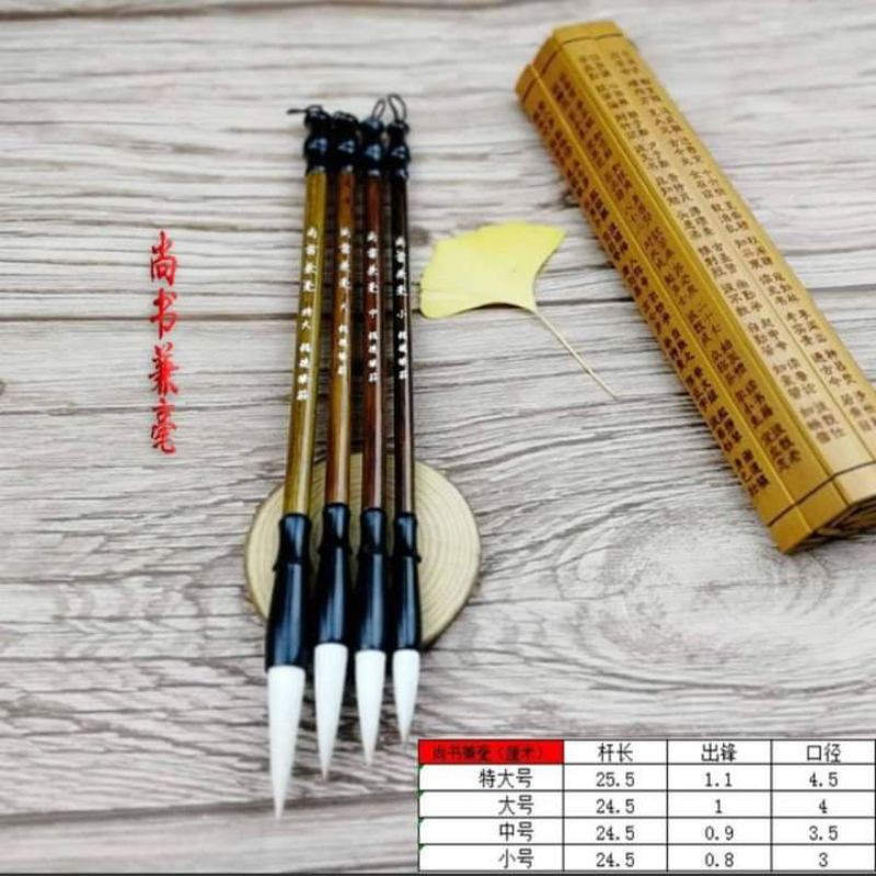 Bút lông thượng thư Bút viết đc cả thư pháp chữ việt và chữ hán...Giá 25k/1 bút