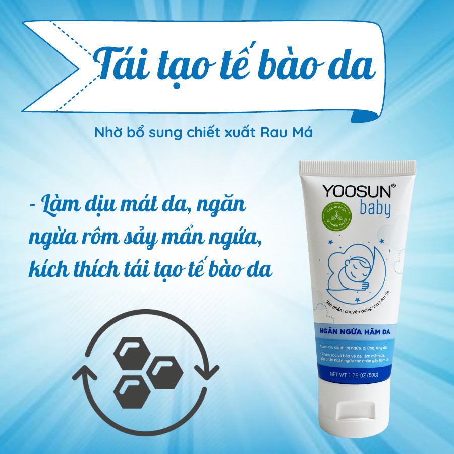 [MUA 1 TẶNG 1] Mua 1 tuýp YOOSUN Baby giúp làm dịu, và ngăn ngừa hăm da cho bé 50g tặng một gương mini ngộ nghĩnh