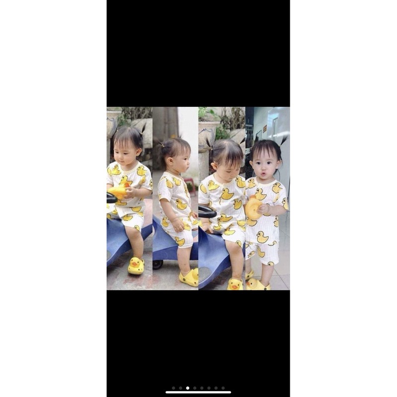 set 5 bộ cotton giấy bé trai+bé gái (3-15kg)